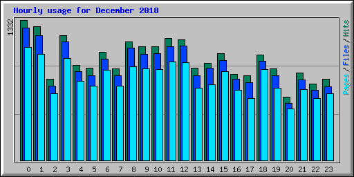 Hourly usage for December 2018