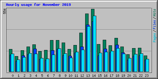 Hourly usage for November 2019