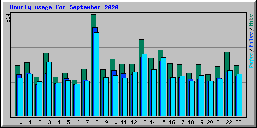 Hourly usage for September 2020