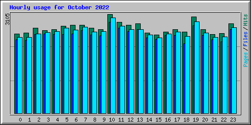 Hourly usage for October 2022