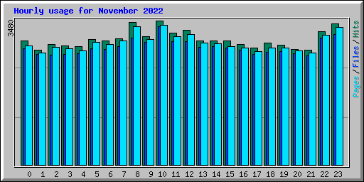 Hourly usage for November 2022