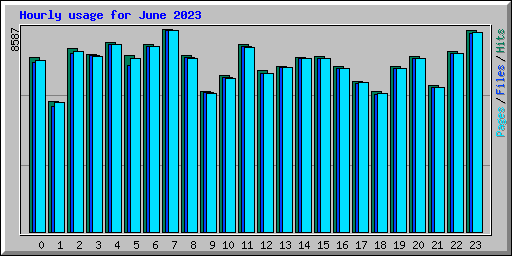 Hourly usage for June 2023