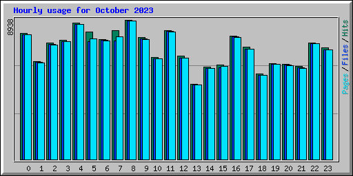 Hourly usage for October 2023