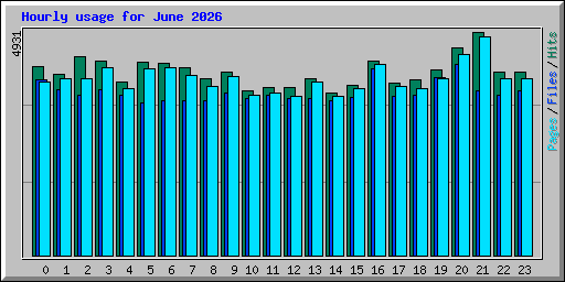 Hourly usage for June 2026