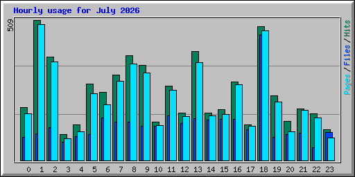 Hourly usage for July 2026