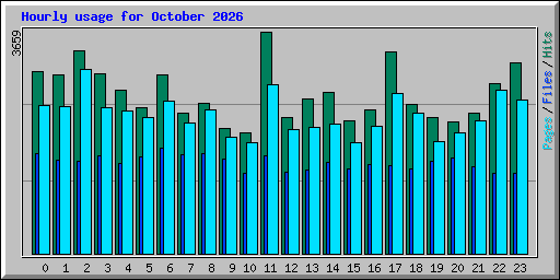 Hourly usage for October 2026